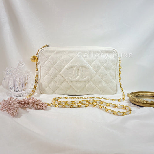No.2059-Chanel Vintage Caviar Camera Bag 25cm