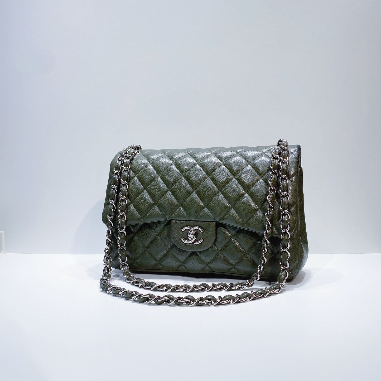 No.001514-Chanel Caviar Timeless Classic Flap Jumbo