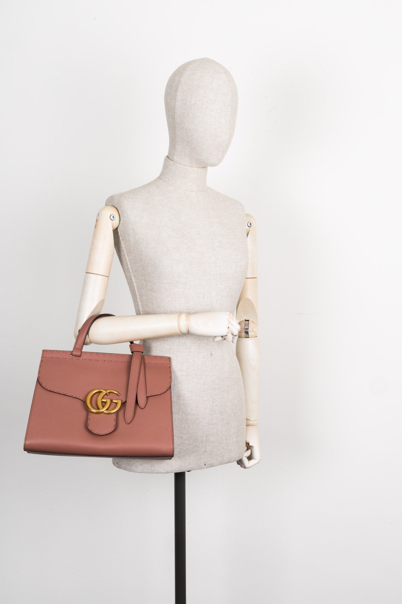 Luxury Gucci Trending 2025 Marmont Top Handle Bag Powder