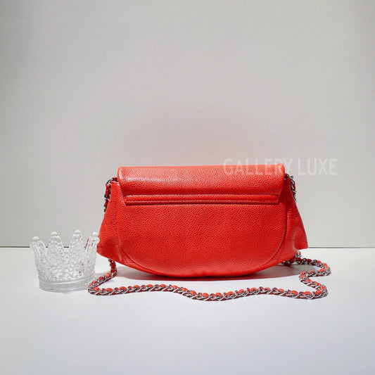 No.2894-Chanel Caviar Halfmoon Wallet On Chain