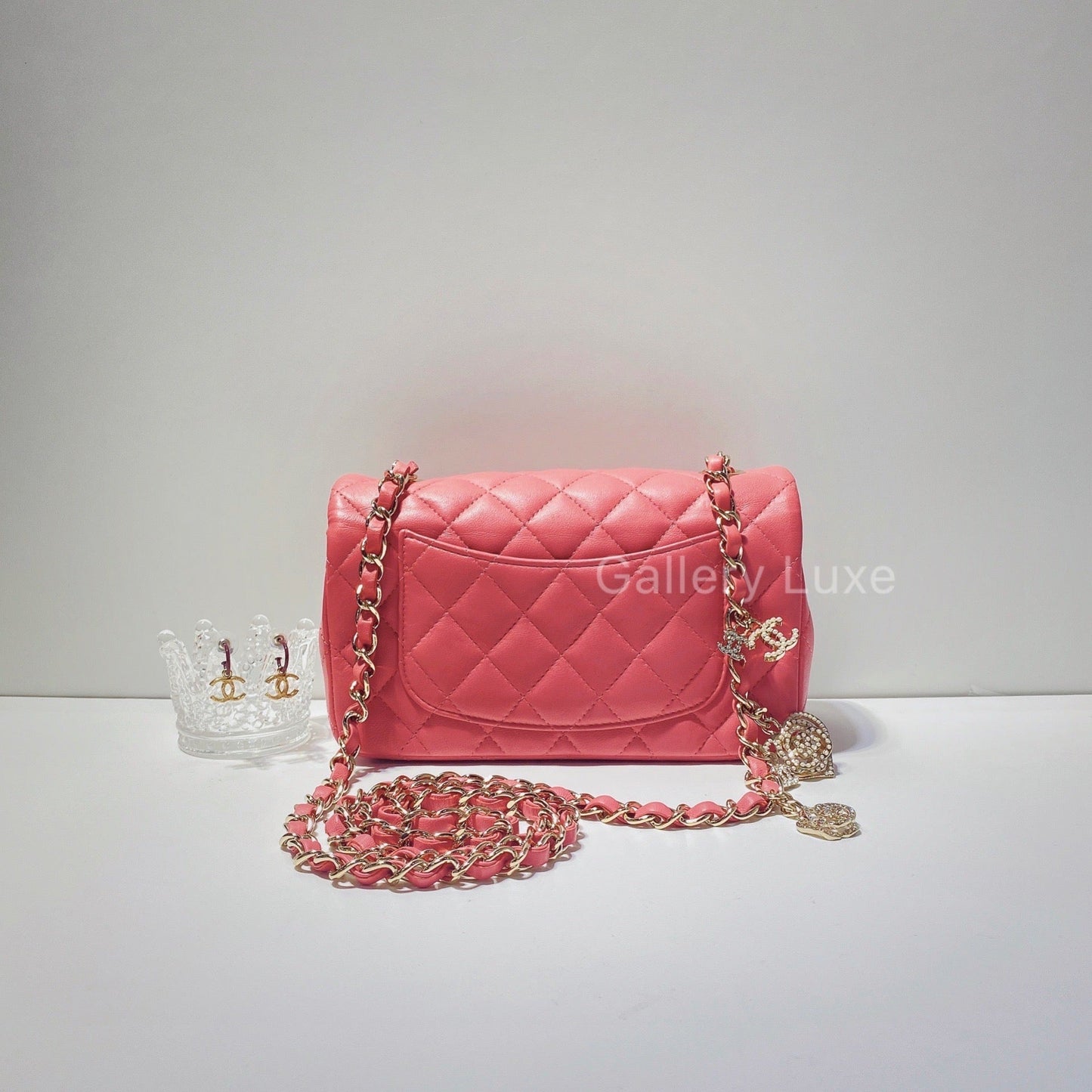 No.3973-Chanel Lambskin Valentine Classic Mini 20cm Flap Bag