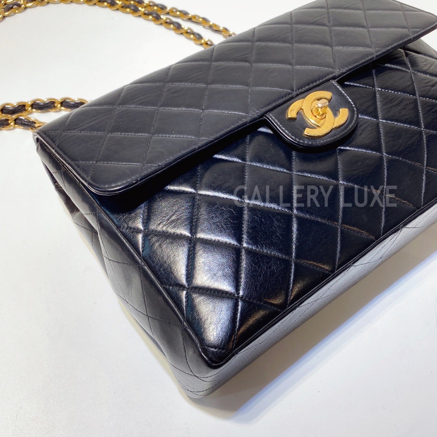 No.3194-Chanel Vintage Lambskin Jumbo Flap Bag