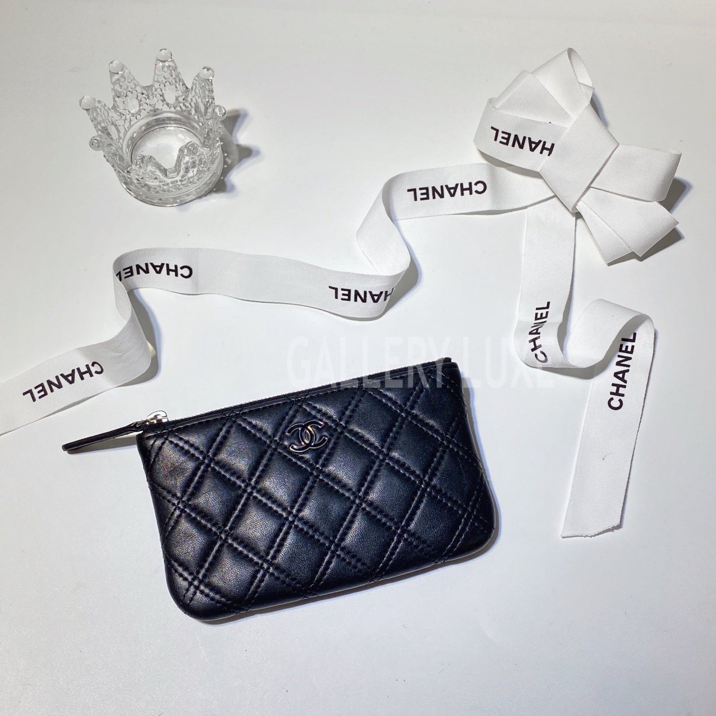 No.3167-Chanel Lambskin Quilty Delight Mini O Case Pouch