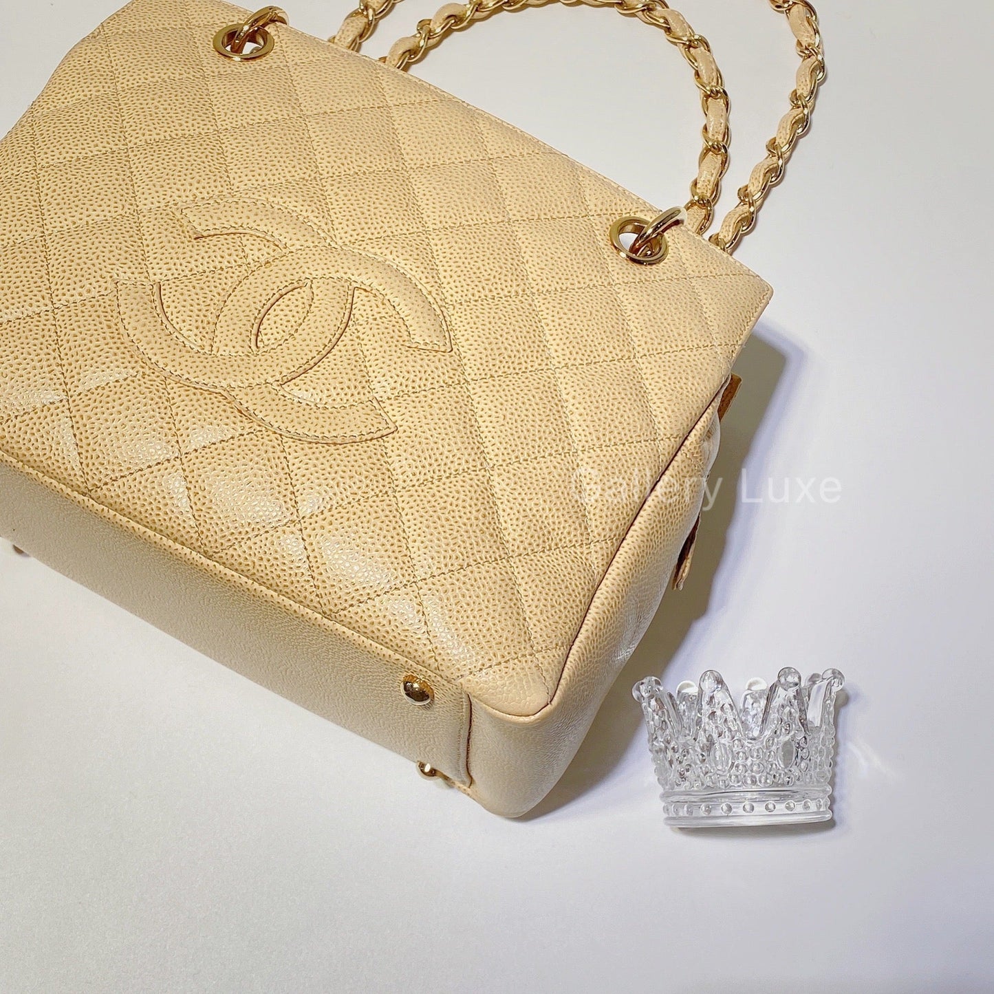 No.2593-Chanel Vintage Caviar Petite Timeless Tote Bag