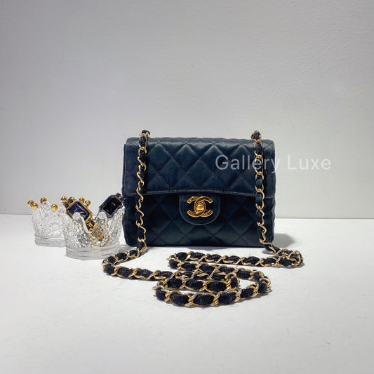 No.2281-Chanel Vintage Satin Classic Mini 17cm