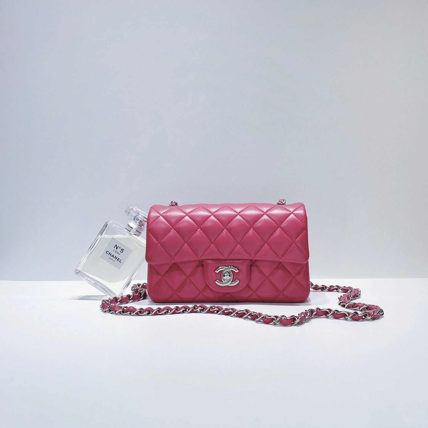 No.3672-Chanel Lambskin Classic Mini Flap Bag 20cm