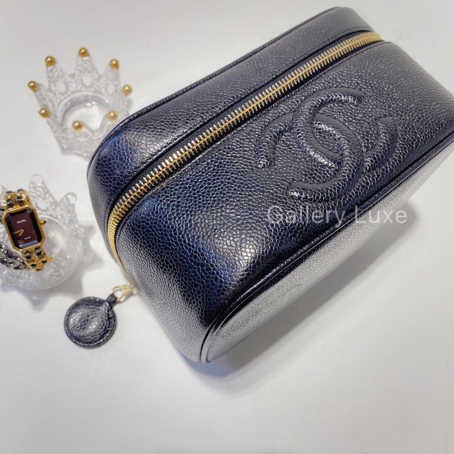 No.2343-Chanel Vintage Caviar Vanity Box
