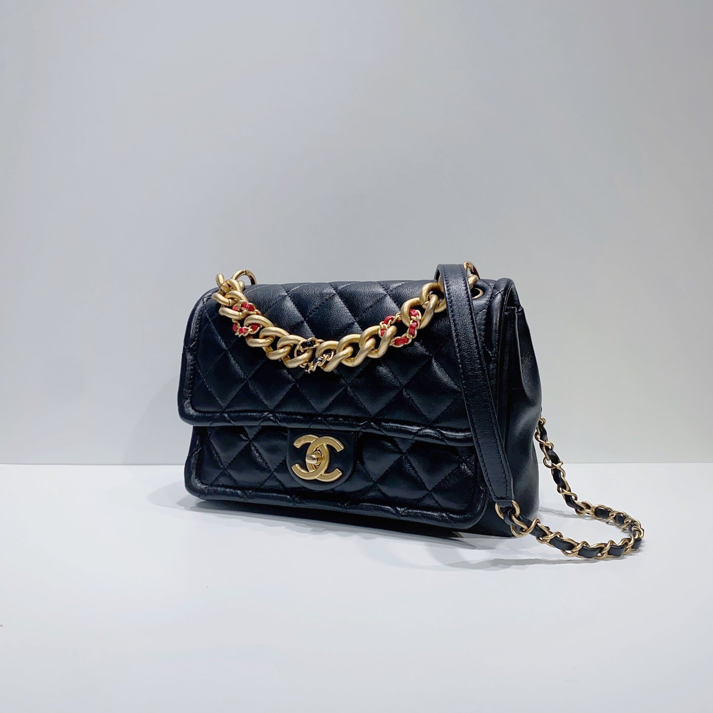No.3799-Chanel Chain Leather Link In Flap Bag