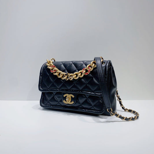No.3799-Chanel Chain Leather Link In Flap Bag