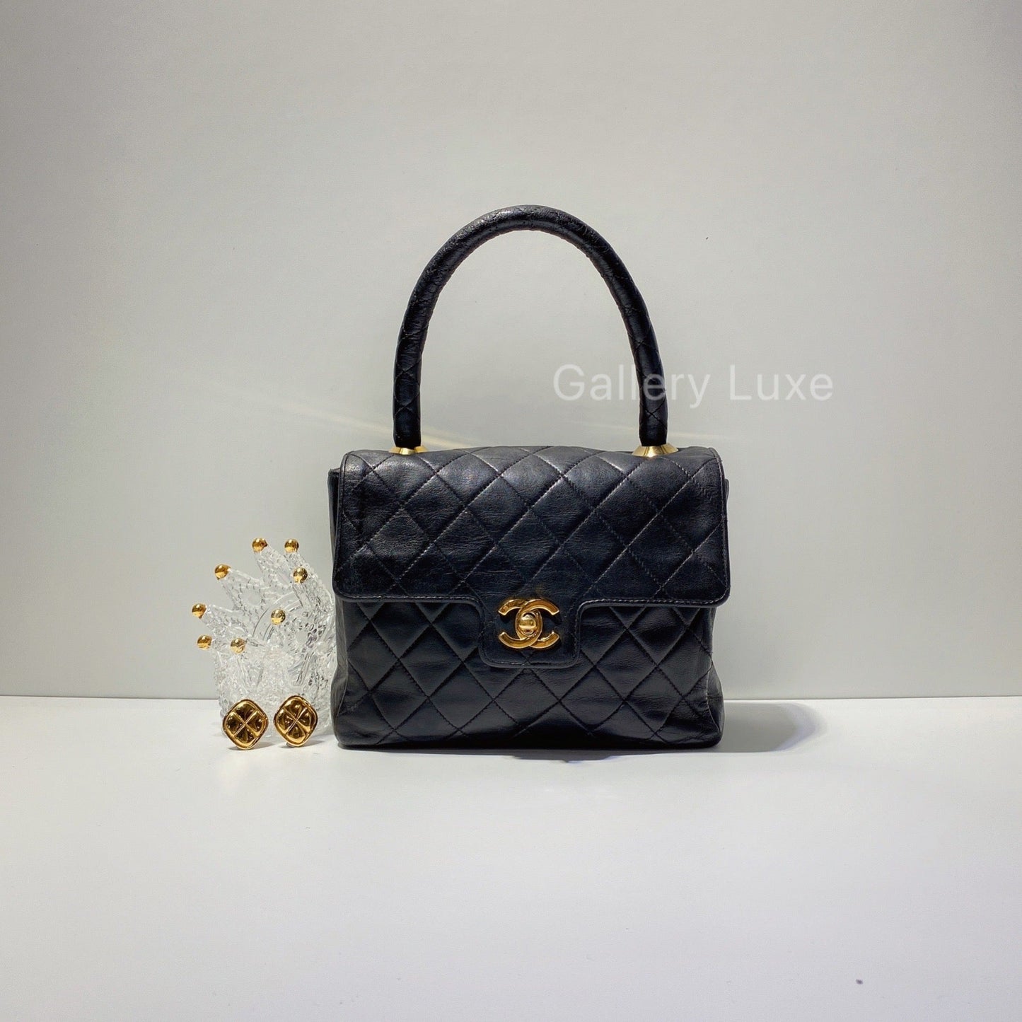 No.2493-Chanel Vintage Lambskin Top Handle Bag