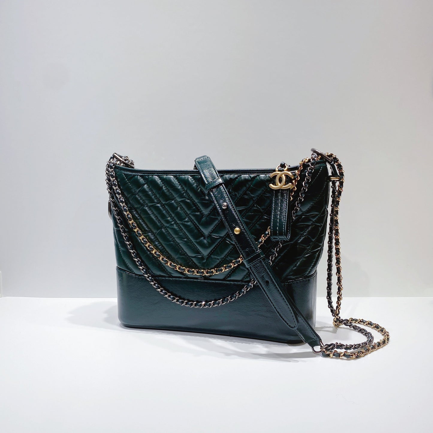 No.001520-Chanel Medium Chevron Gabrielle Hobo Bag
