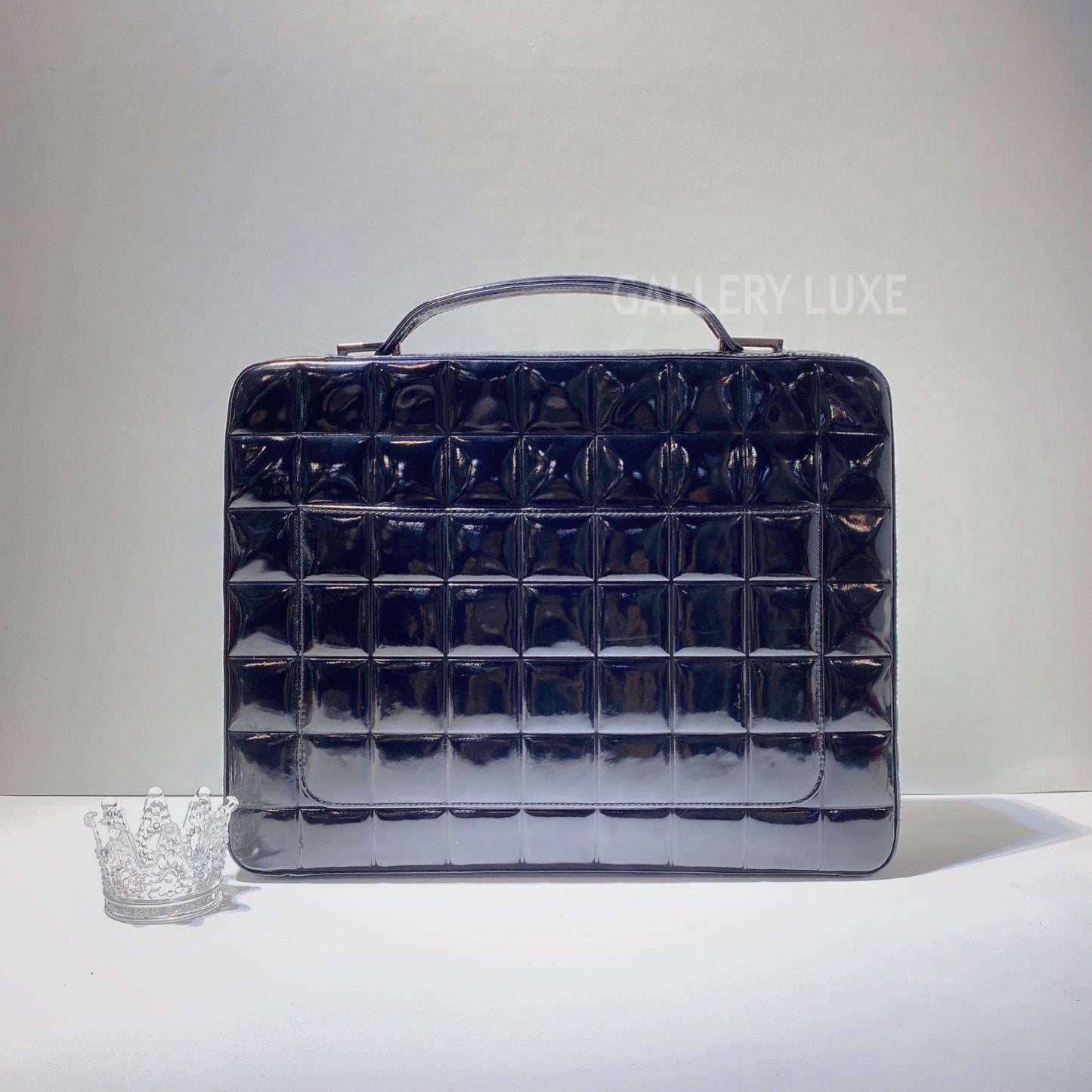 No.2947-Chanel Vintage Belted Patent Briefcase