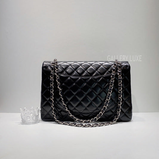 No.001312-2-Chanel Lambskin Single Flap Maxi Jumbo