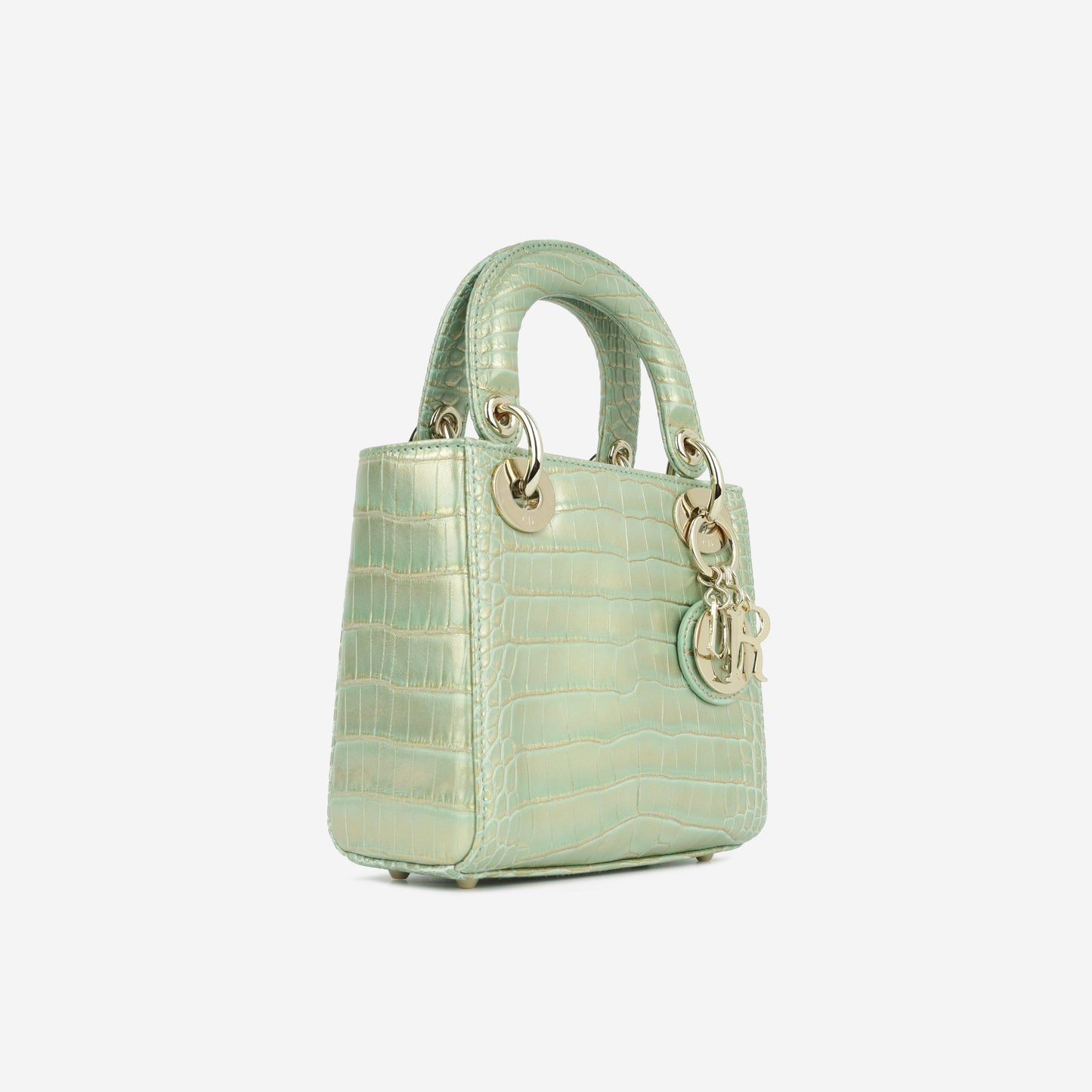 Luxury Dior Mini Lady Luxury Dior - Green/Gold Crocodile