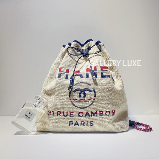 No.3244-Chanel Toile Deauville Backpack