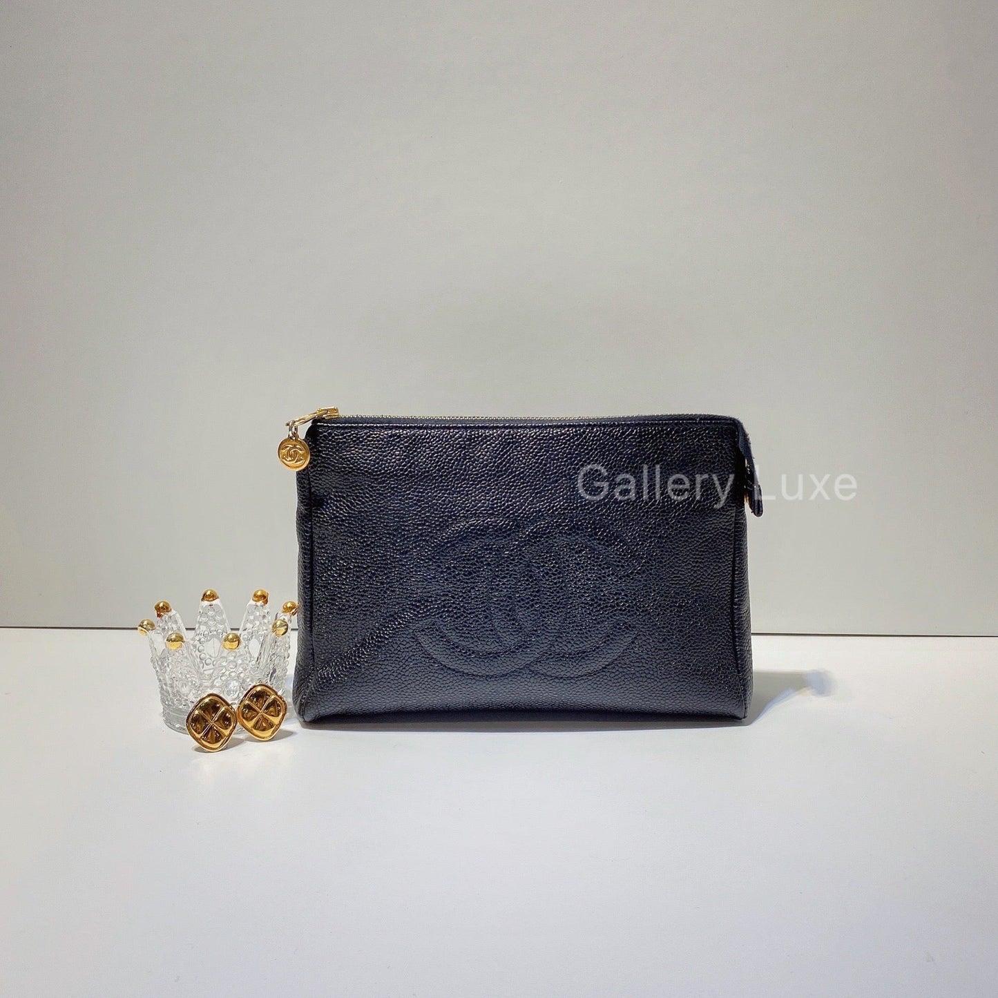 No.2657-Chanel Vintage Caviar Pouch