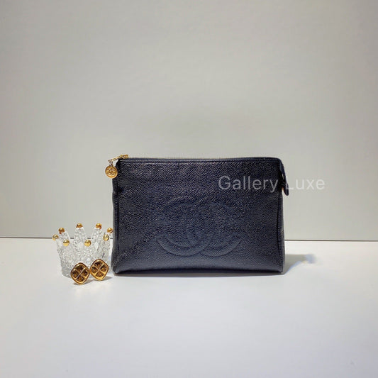 No.2657-Chanel Vintage Caviar Pouch