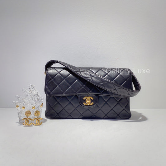 No.2414-Chanel Vintage Lambskin Double Side Shoulder Bag