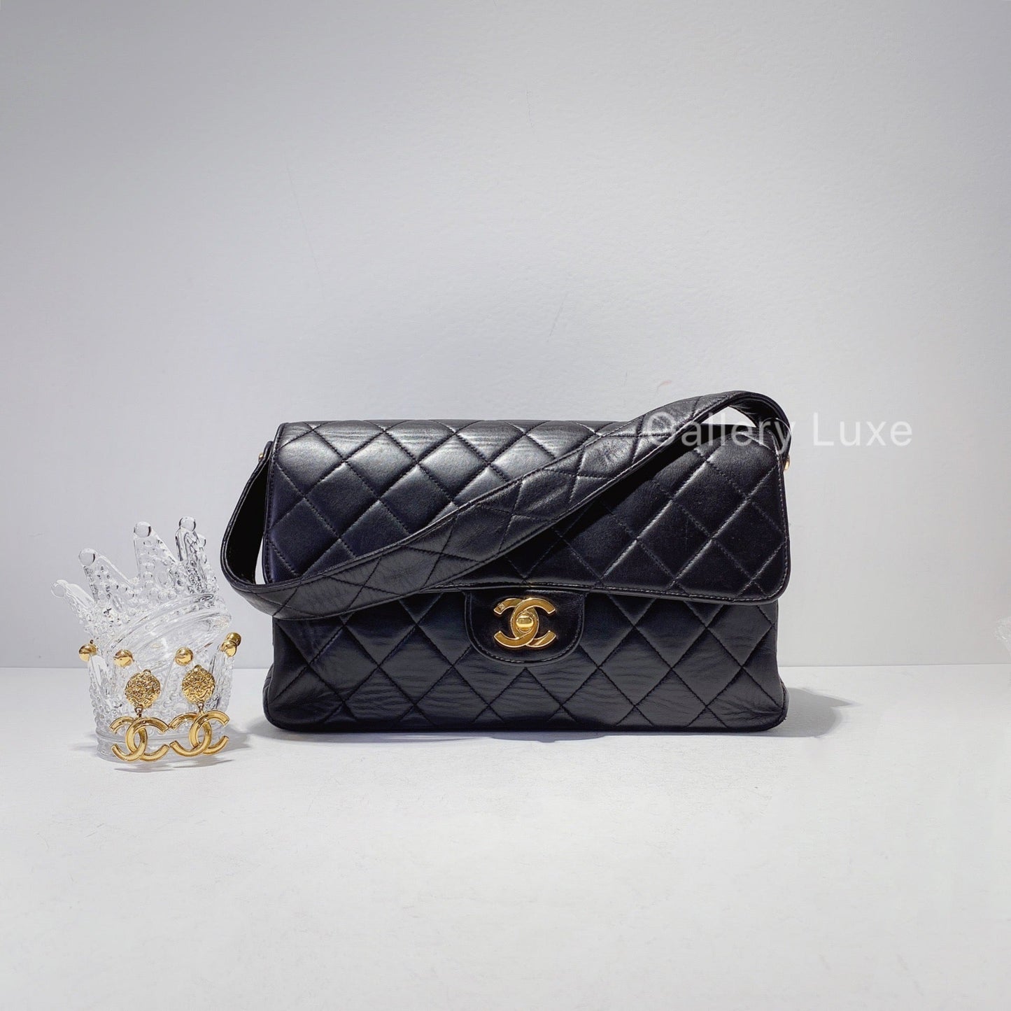 No.2414-Chanel Vintage Lambskin Double Side Shoulder Bag