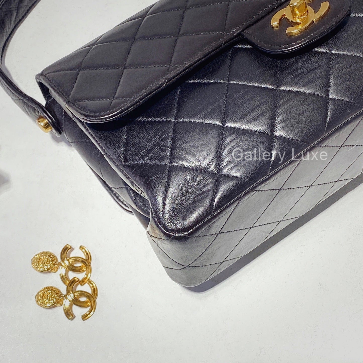 No.2414-Chanel Vintage Lambskin Double Side Shoulder Bag