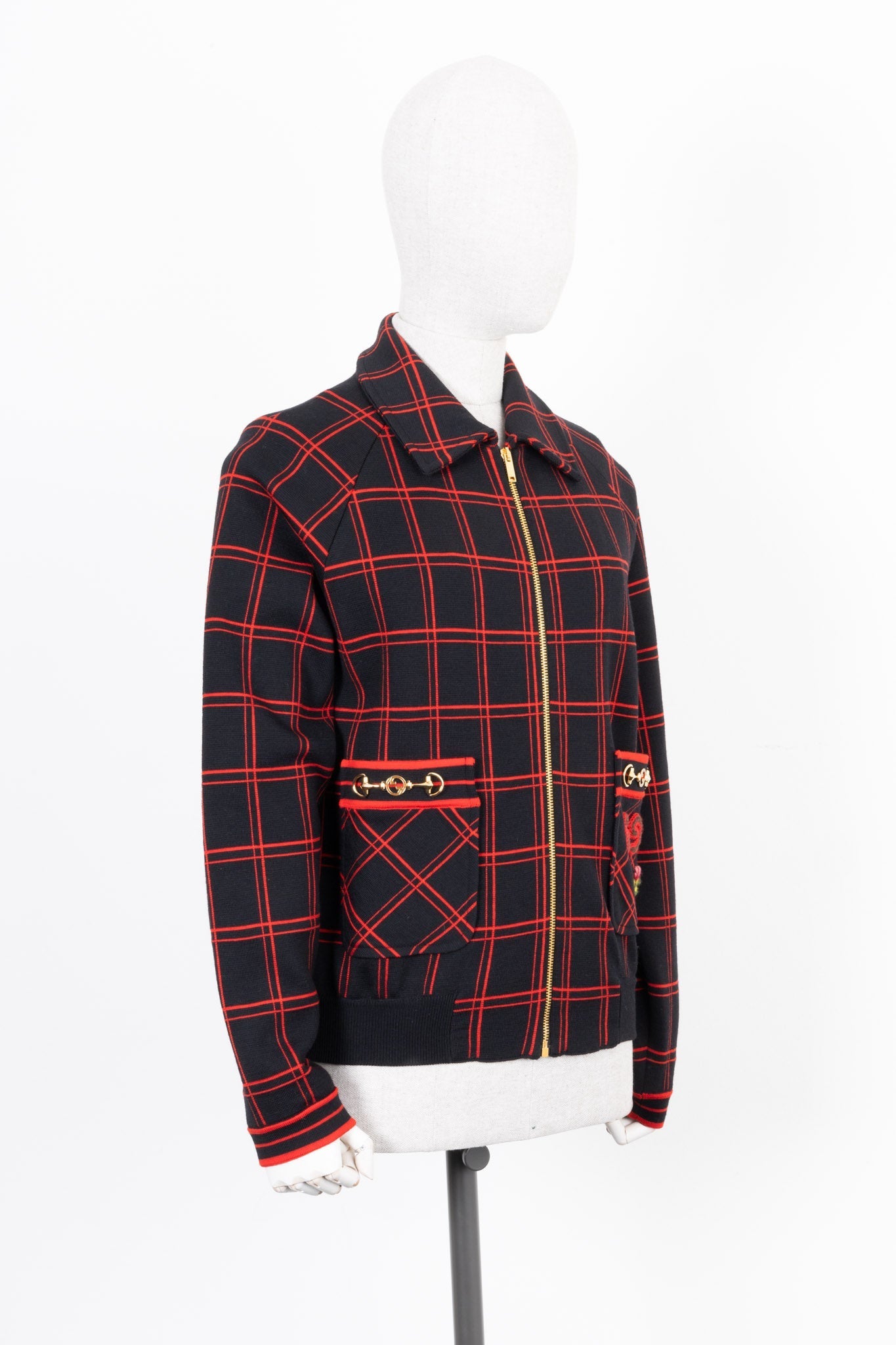 Luxury Gucci Trending 2025 Zumi GG Bomber Jacket Black Red