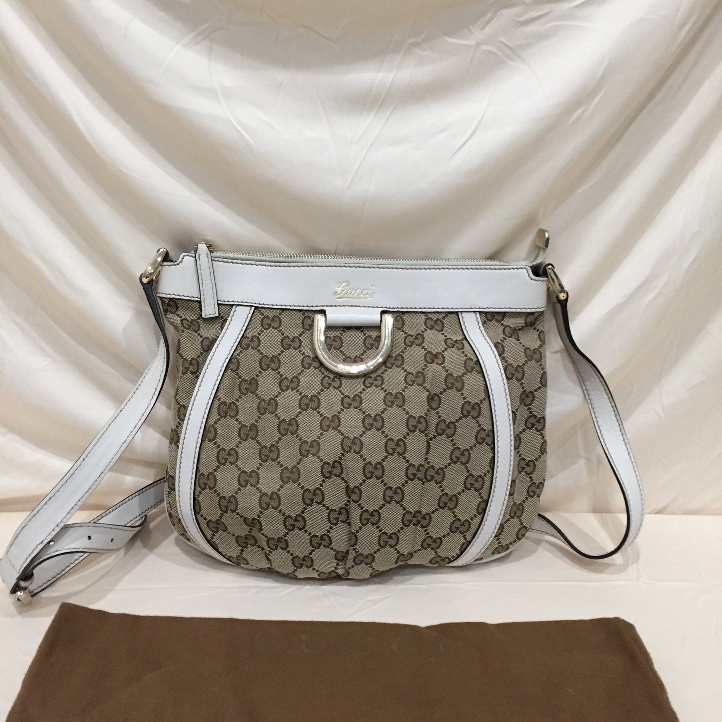 Luxury Gucci Trending 2025 Brown White GG Canvas Crossbody Bag Sku# 72021