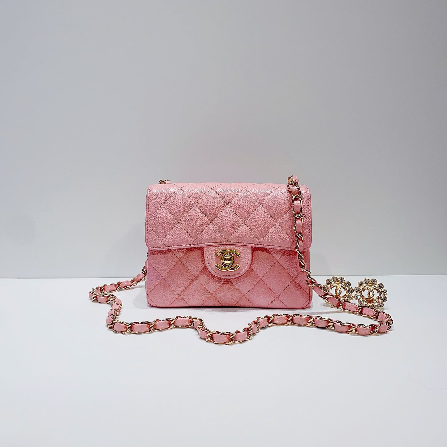 No.3504-Chanel Vintage Caviar Classic Flap Mini 17cm
