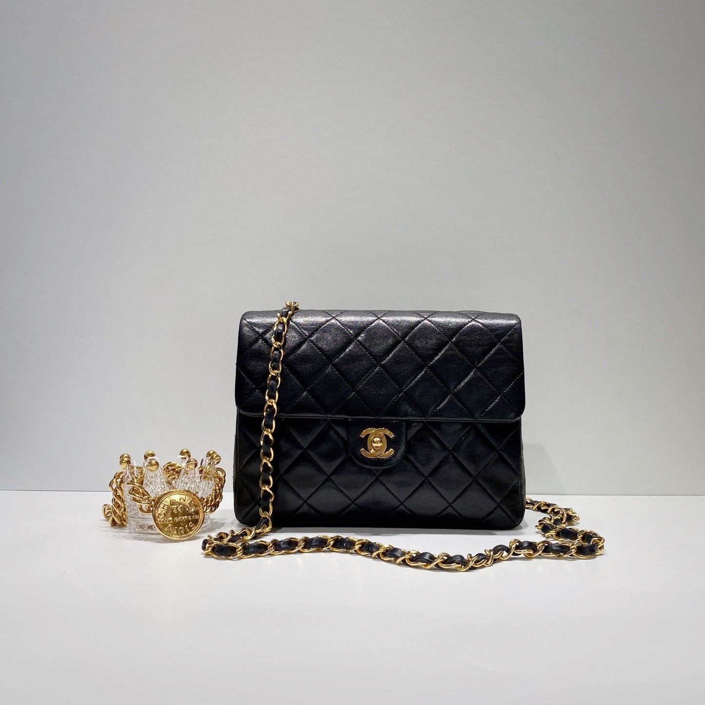 No.3446-Chanel Vintage Lambskin Classic Flap Mini 20cm
