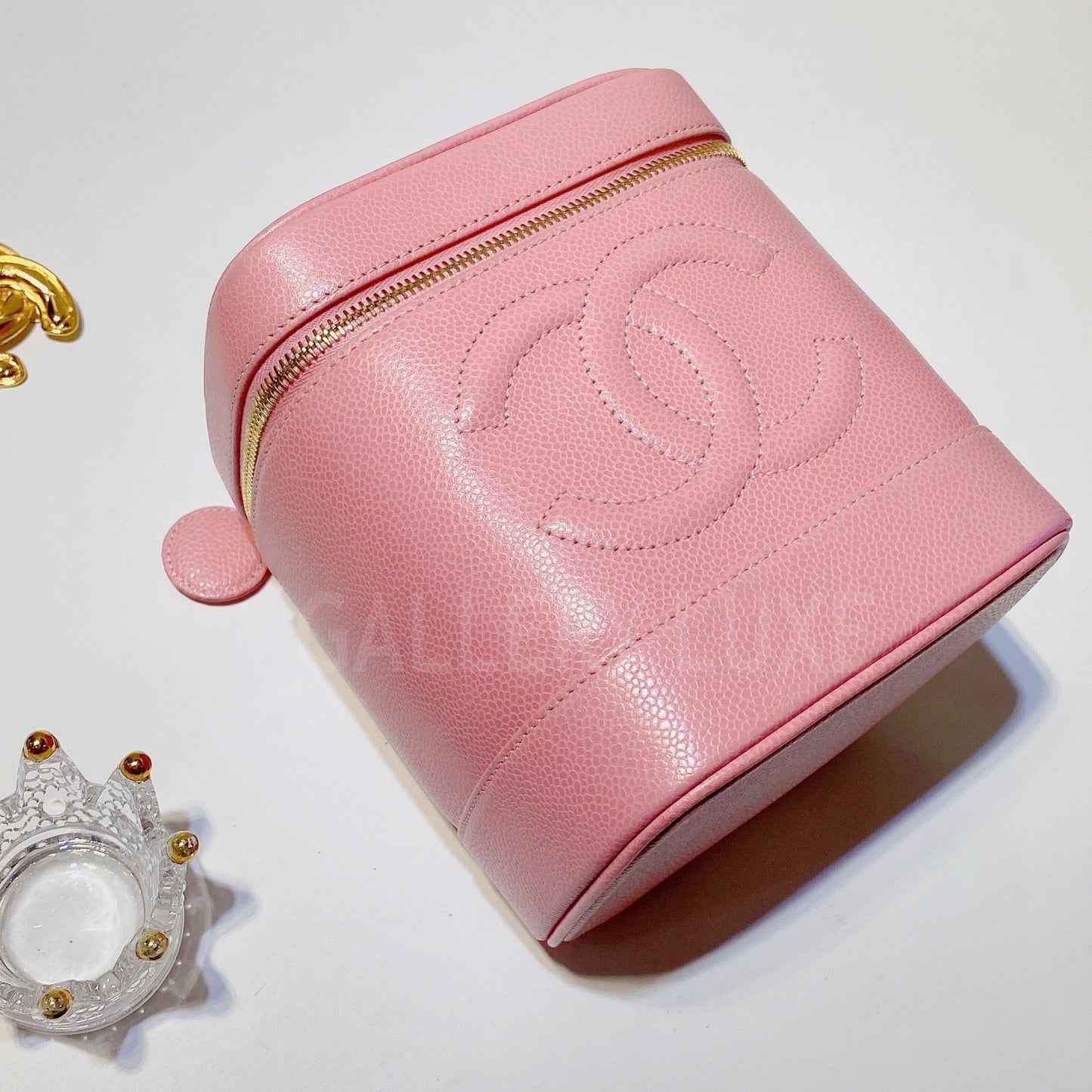 No.3259-Chanel Vintage Caviar Vanity Case