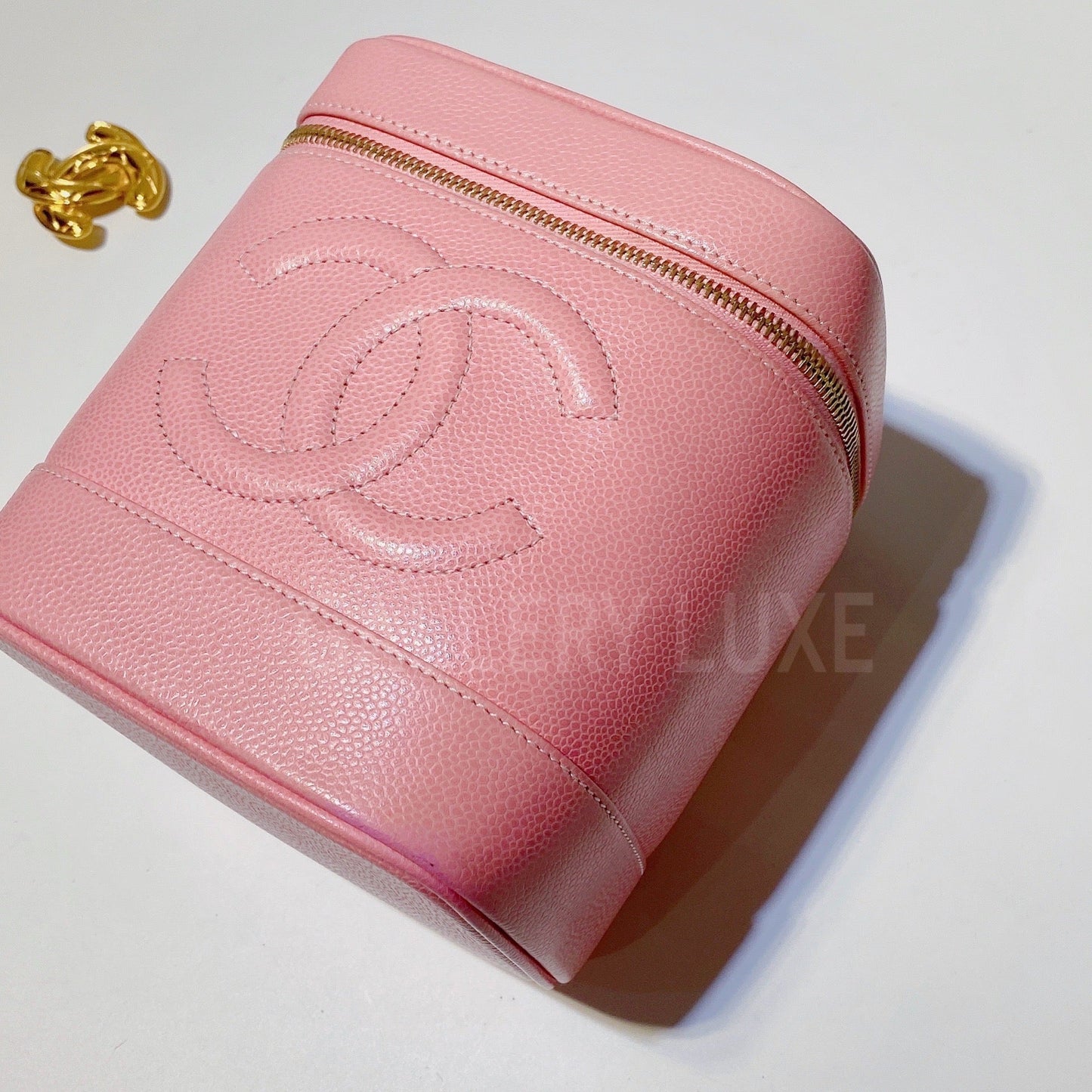 No.3259-Chanel Vintage Caviar Vanity Case