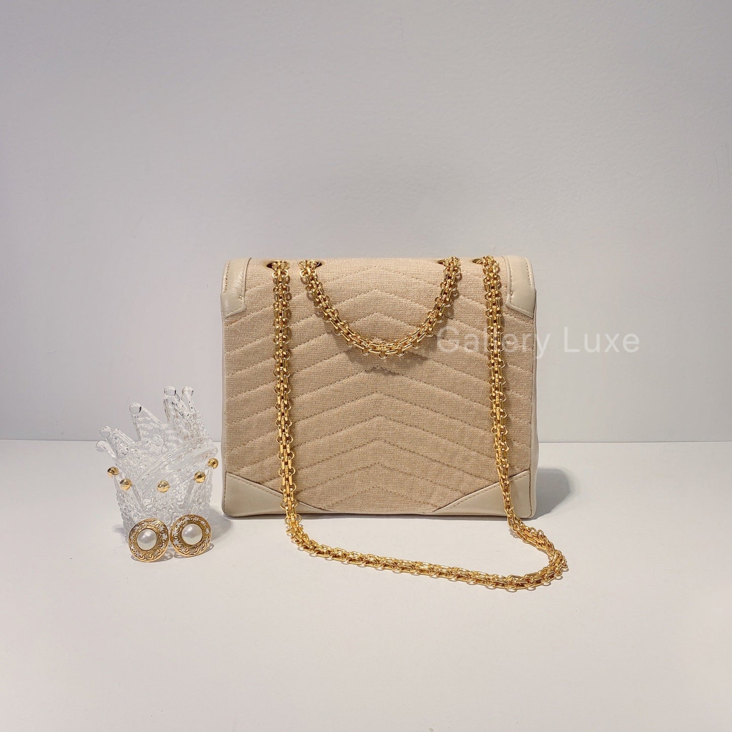 No.2298-Chanel Vintage Lambskin Cotton Flap Bag