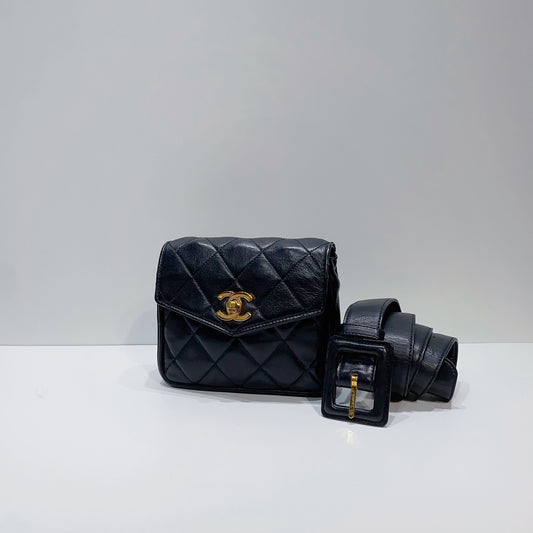 No.3828-Chanel Vintage Square Belt Bag