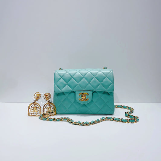 No.3276-Chanel Vintage Lambskin Classic Flap Mini 17cm