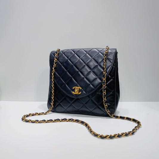 No.3701-Chanel Vintage Lambskin Flap Bag