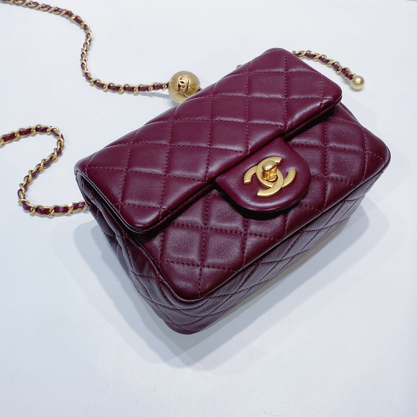 No.3629-Chanel Pearl Crush Square Mini Flap Bag