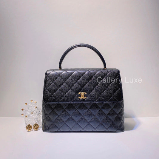 No.2871-Chanel Vintage Caviar Kelly Handle Bag