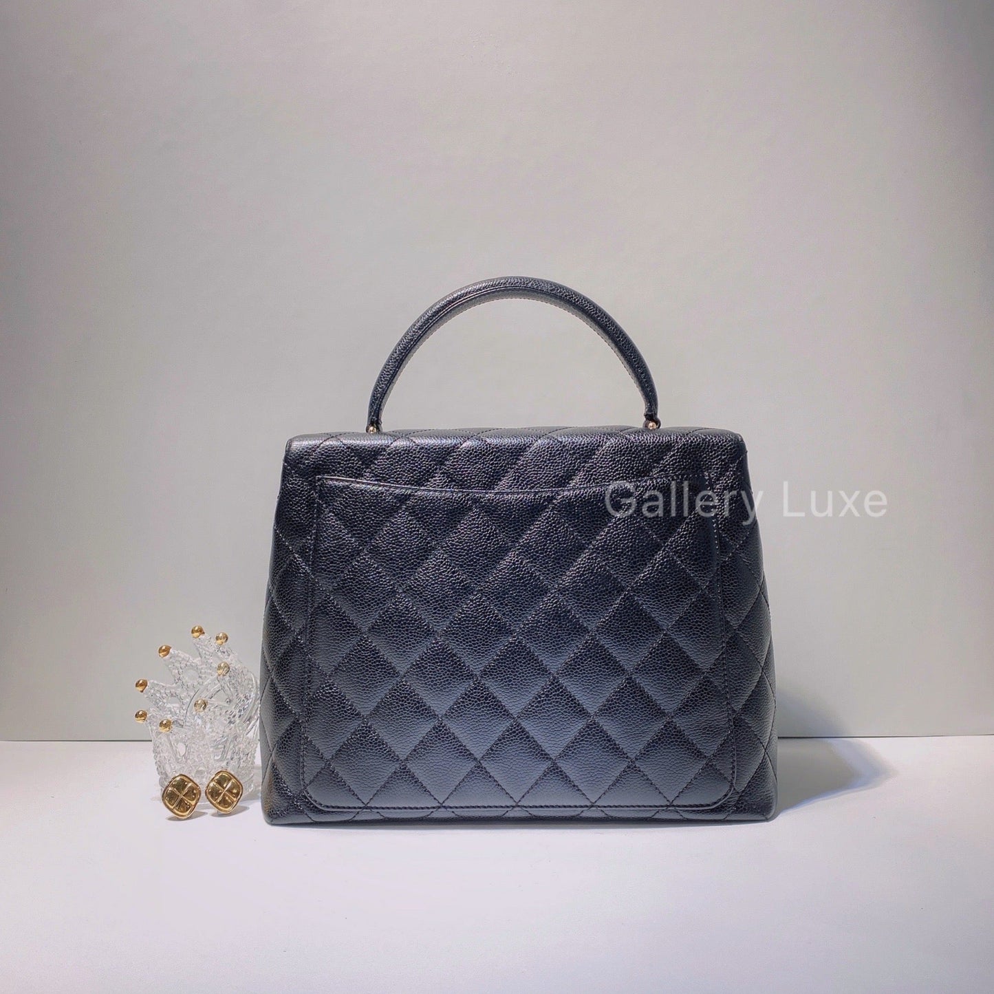 No.2871-Chanel Vintage Caviar Kelly Handle Bag