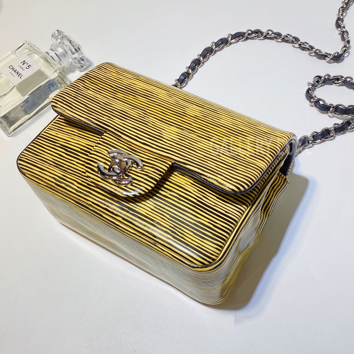 No.3007-Chanel Patent Classic Flap Mini 17cm