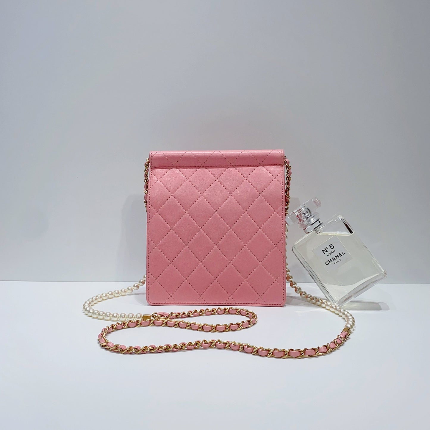 No.3826-Chanel Small Clic Pearl Flap Bag