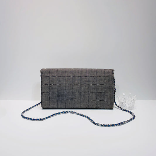 No.3831-Chanel Vintage Denim Clutch With Chain