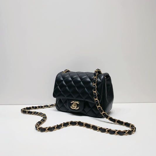 No.4291-Chanel Lambskin Square Mini Classic Flap 17cm