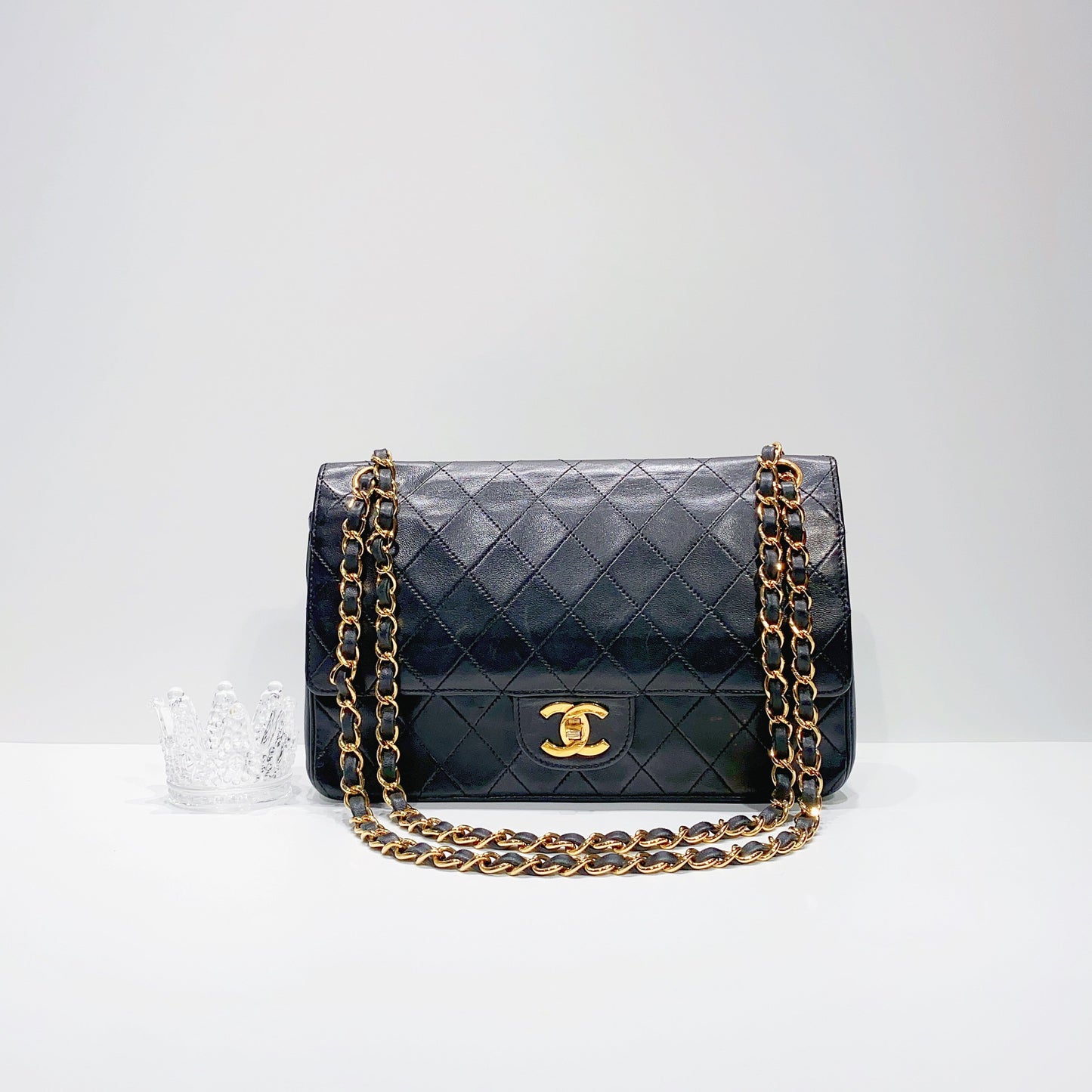 No.3876-Chanel Vintage Lambskin Classic Flap Bag