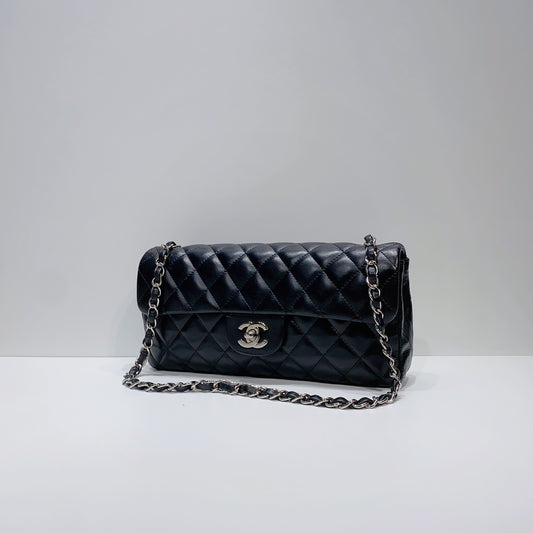 No.3039-Chanel Lambskin East West Flap Bag