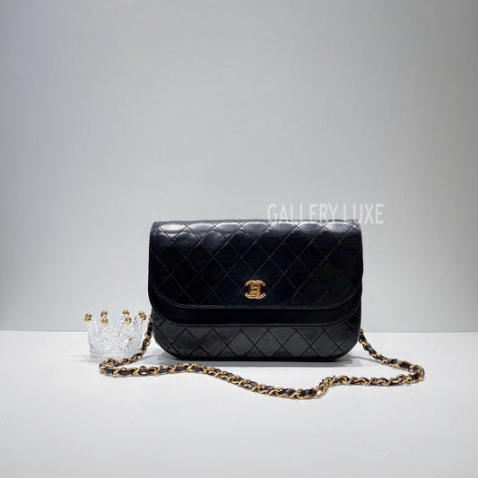 No.3459-Chanel Vintage Lambskin Double Flap Bag