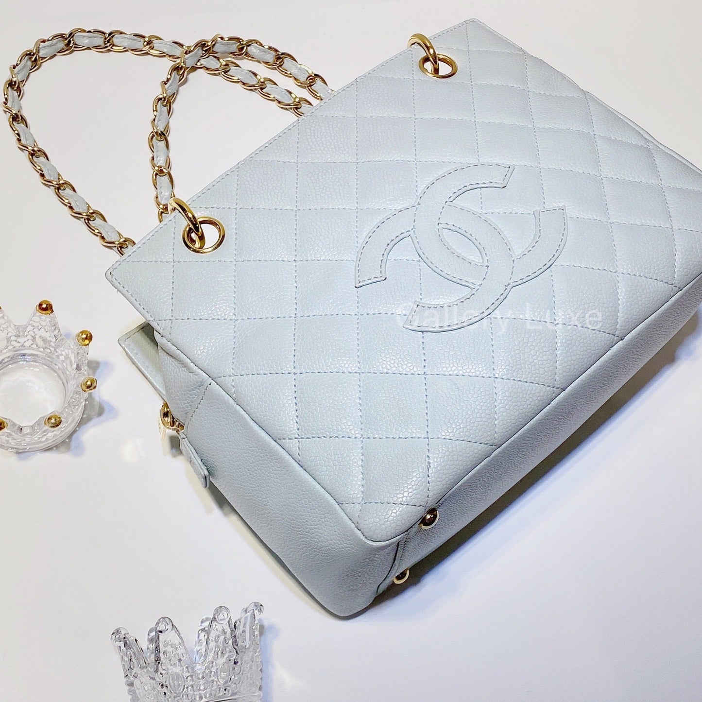 No.2282-Chanel Vintage Caviar Petite Timeless Tote Bag