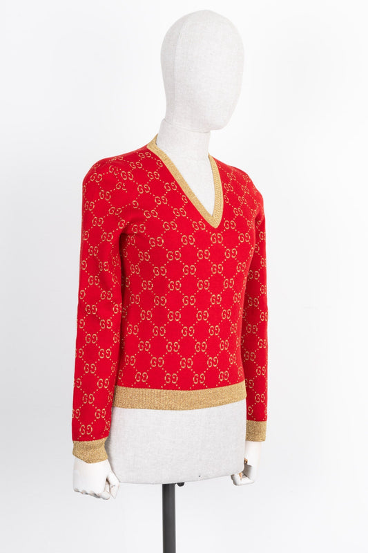 Luxury Gucci Trending 2025 Knit Logo Red