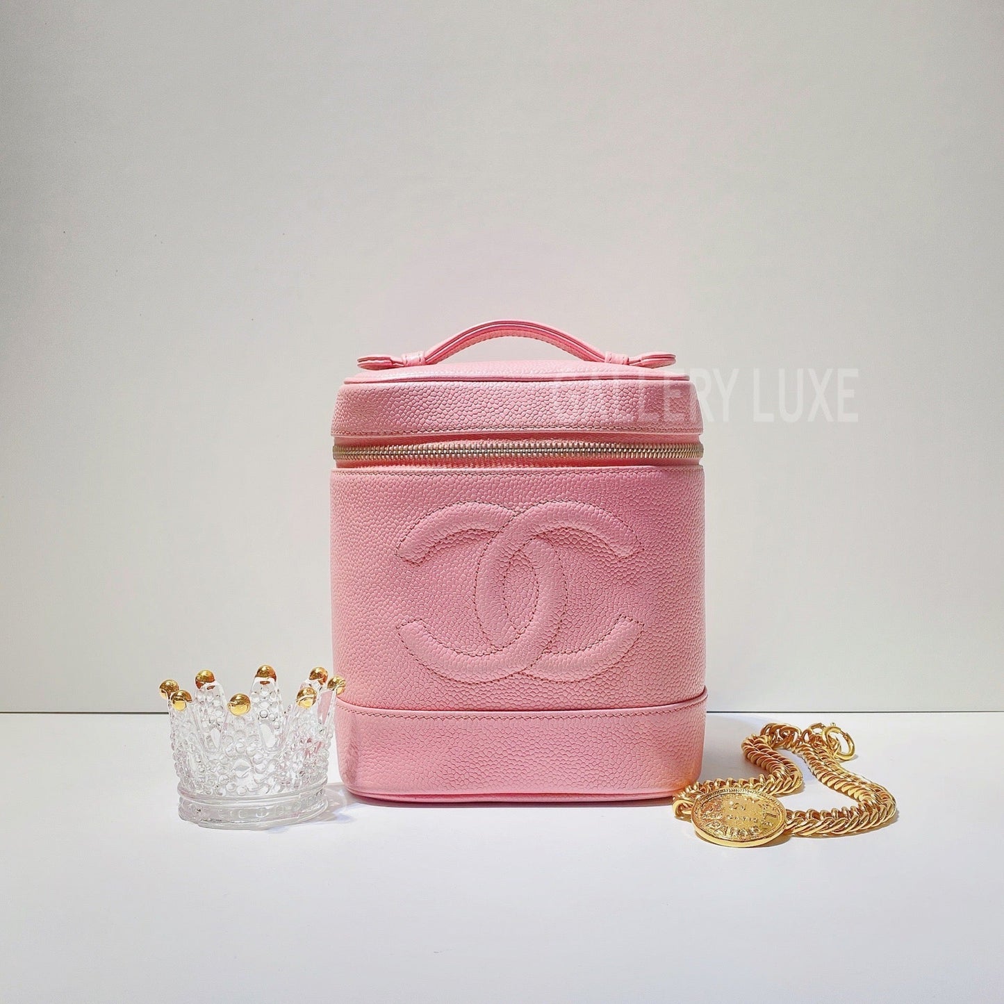 No.3046-Chanel Vintage Caviar Vanity Case