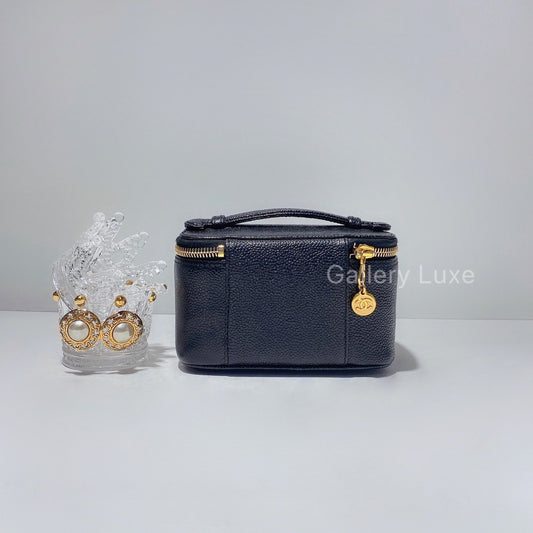 No.2458-Chanel Vintage Mini Caviar Vanity Box