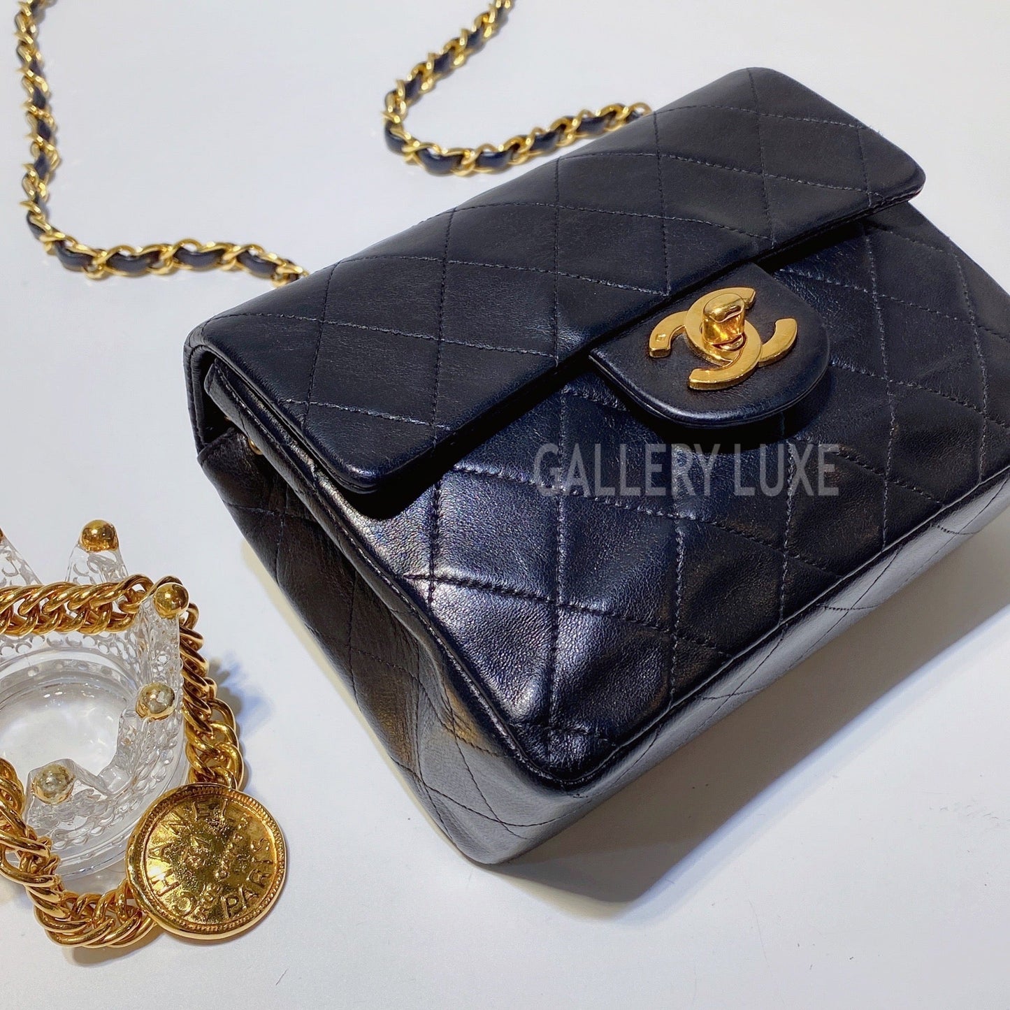 No.3285-Chanel Vintage Lambskin Classic Flap Mini 17cm