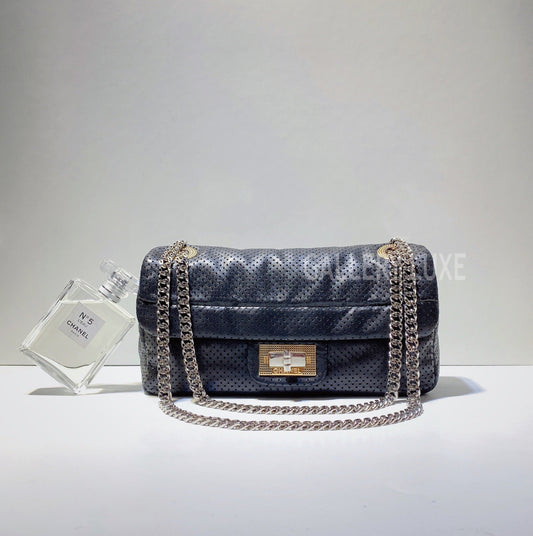 No.3050-Chanel Lambskin Perforated Leather Drill Flap Bag